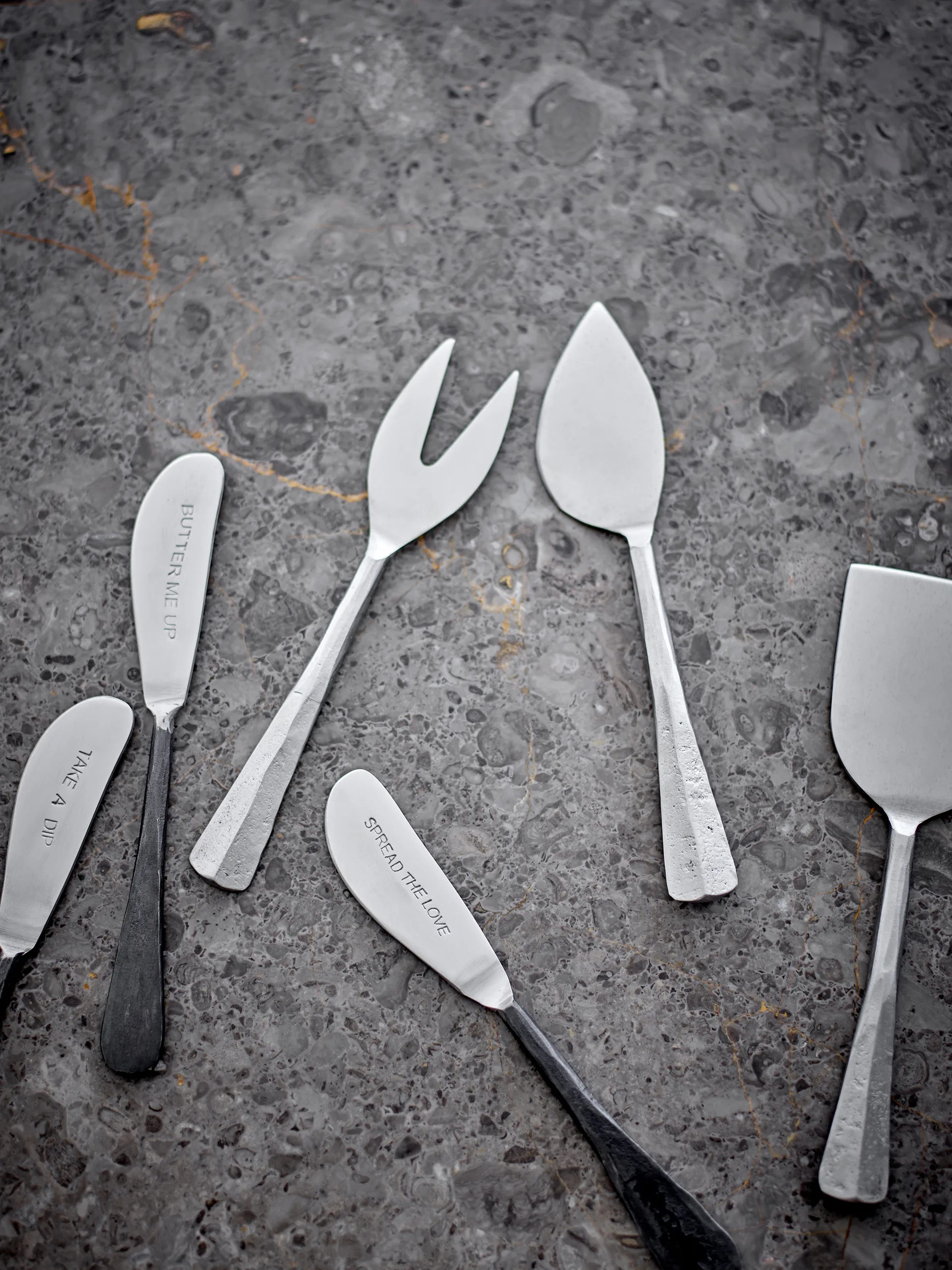 Set de cuchillos para queso Kinnie 3 piezas, Acero inoxidable Bloomingville