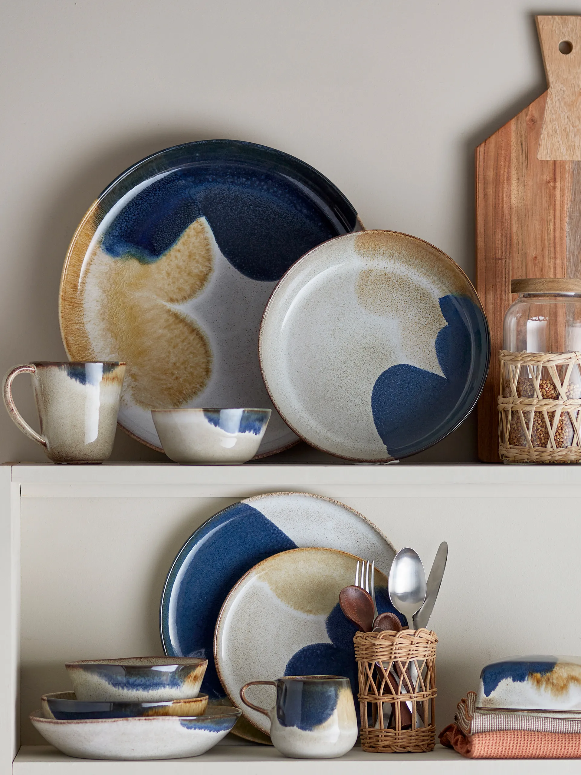 Set de desayuno Jules, 12 piezas, Gris Bloomingville