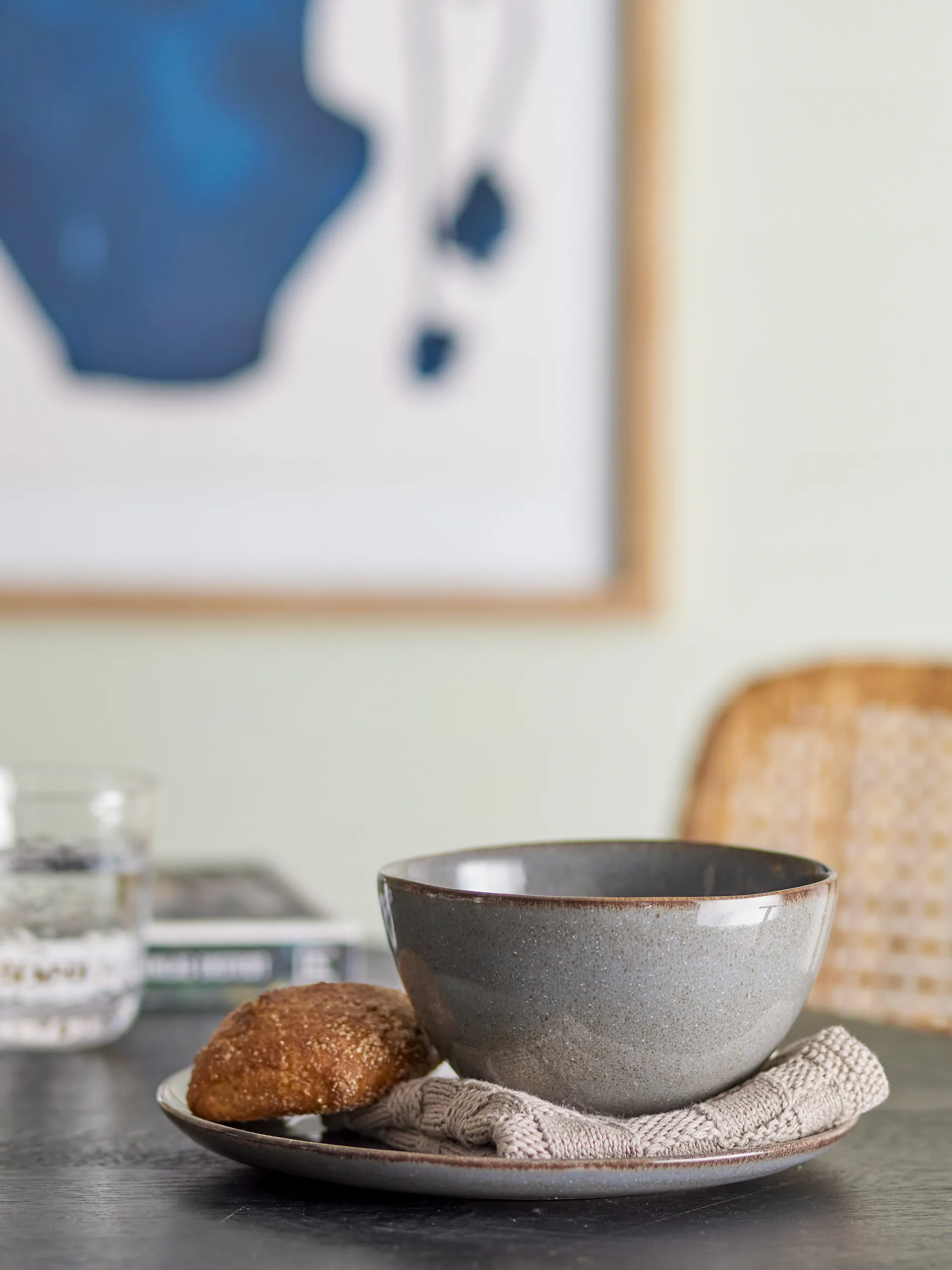 Set de desayuno Sandrine, 12 piezas, Gris Bloomingville