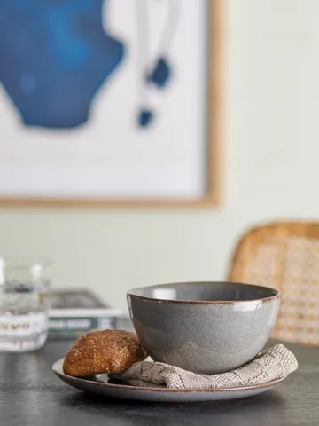 Set de desayuno Sandrine, 12 piezas - Gris - Bloomingville