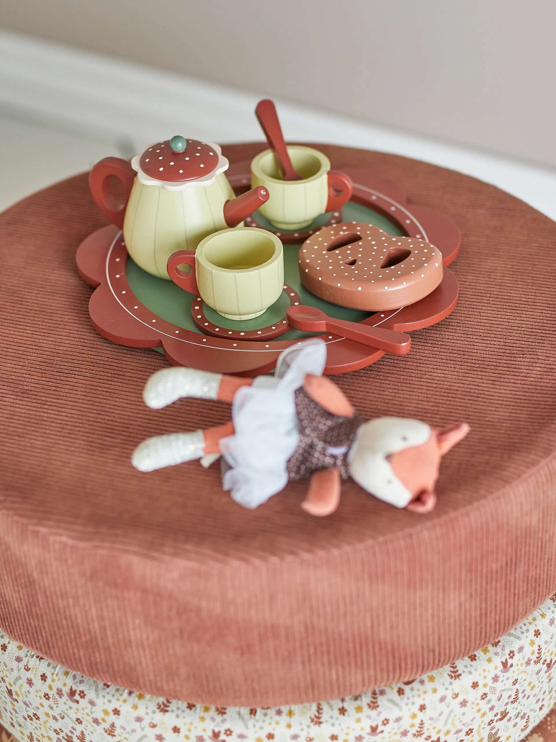 Set de té de juguete Bette, Marrón Bloomingville