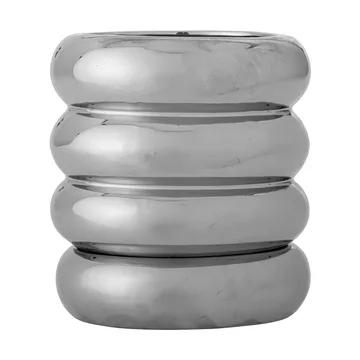 Shine maceta con plato - Plata, 16x18 cm - Bloomingville