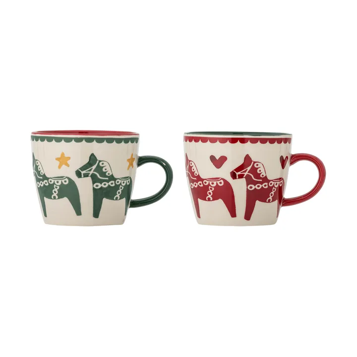 Siffer mugg - Multicolor, 2 piezas, 30 cl - Bloomingville