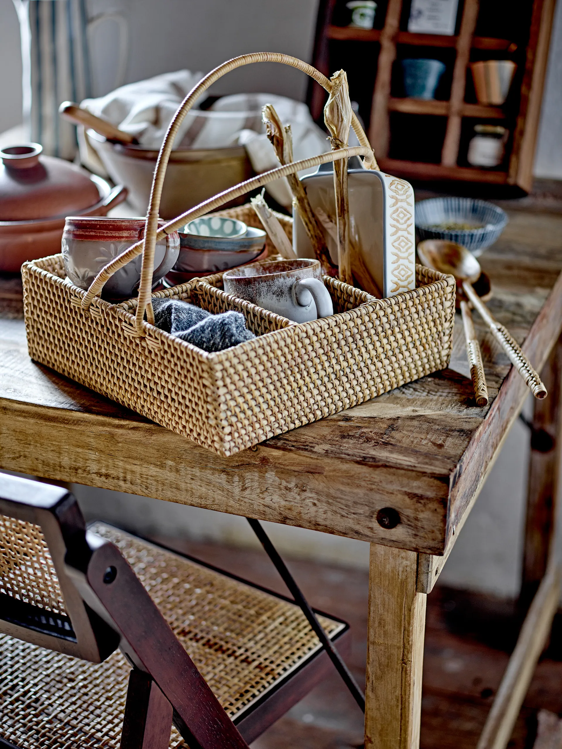 Silla Loupe, madera de caucho Bloomingville