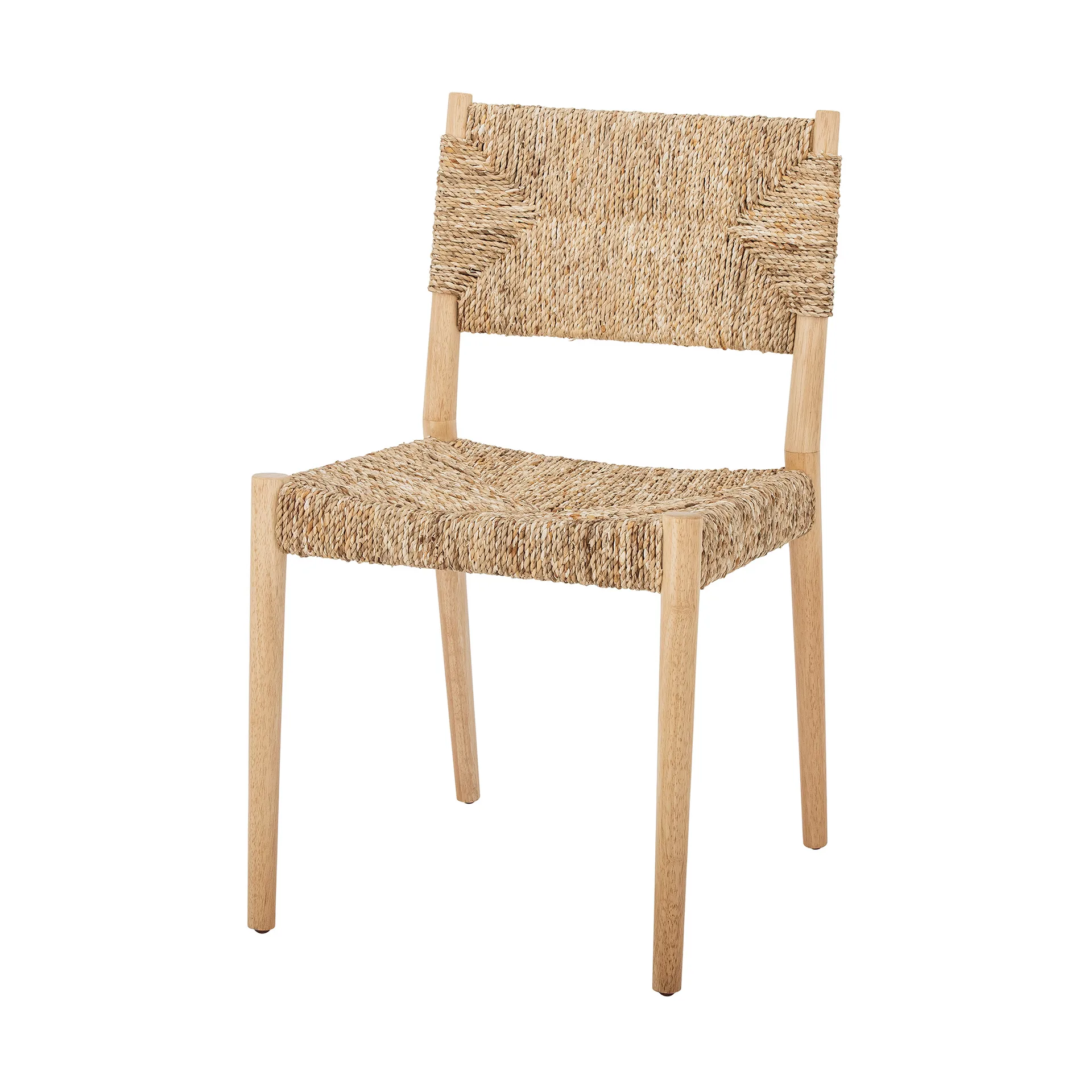 Silla Saran con respaldo y asiento tejidos, Natural Bloomingville