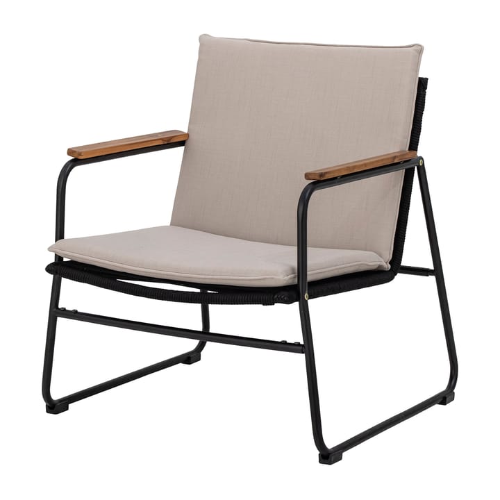 Sillón de jardín Hampton 68x71x76 cm, negro-beige Bloomingville