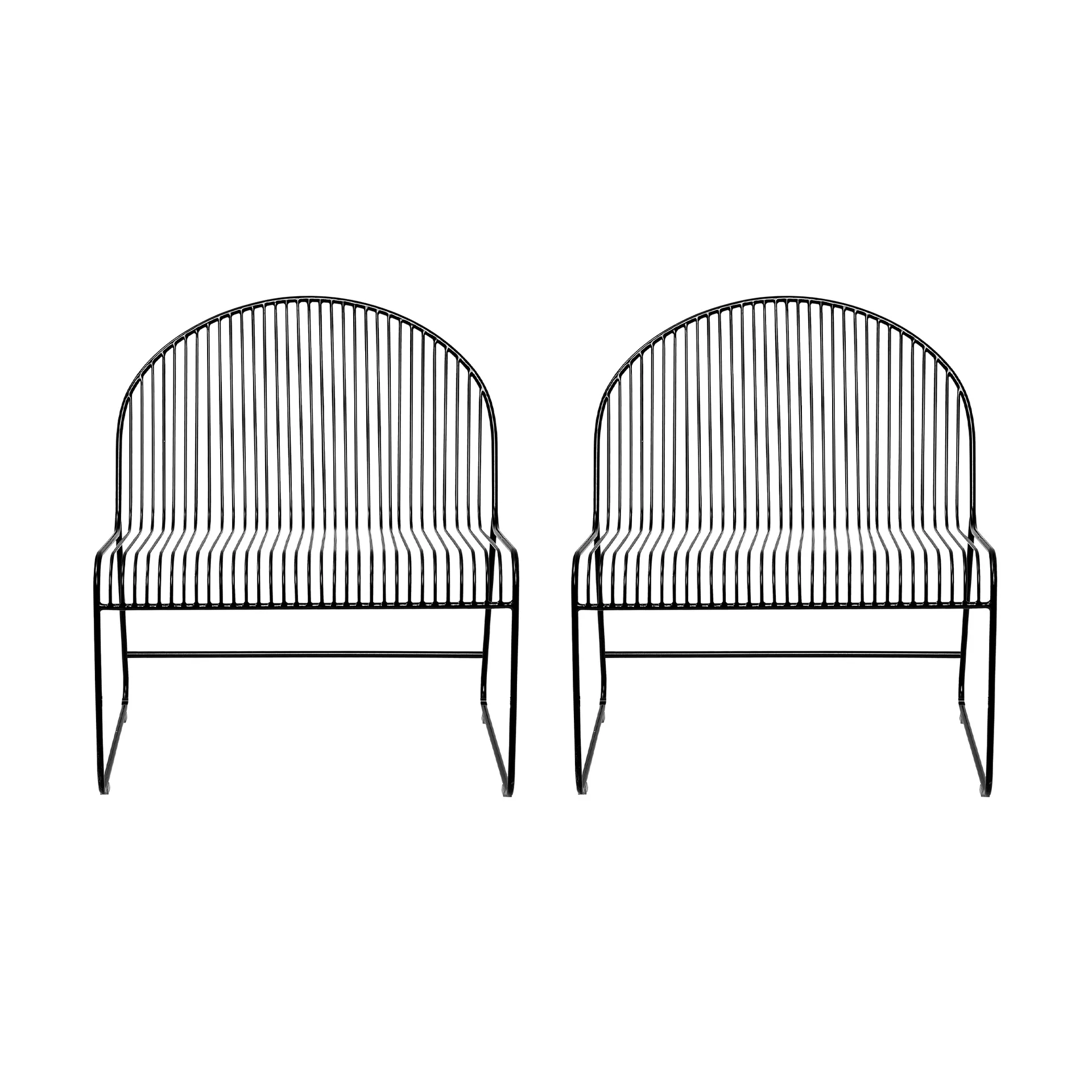 Sillón Friend 2 piezas negro Bloomingville