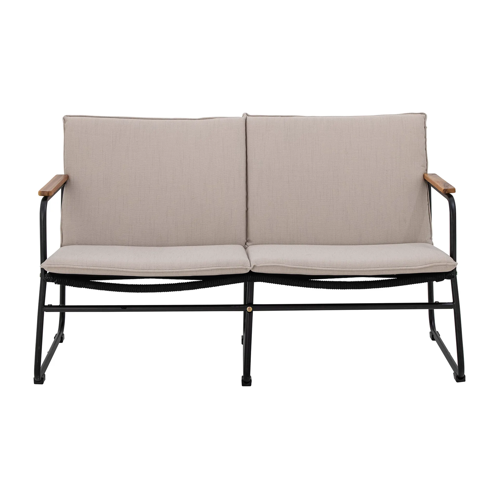 Sofá Hampton 127x71x76 cm, negro-beige Bloomingville