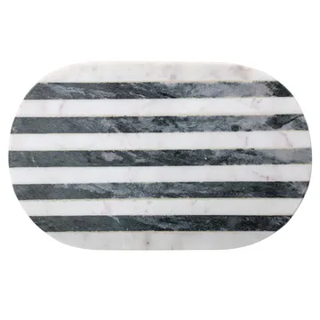 Tabla de cortar Bloomingville a rayas - negro-blanco - Bloomingville