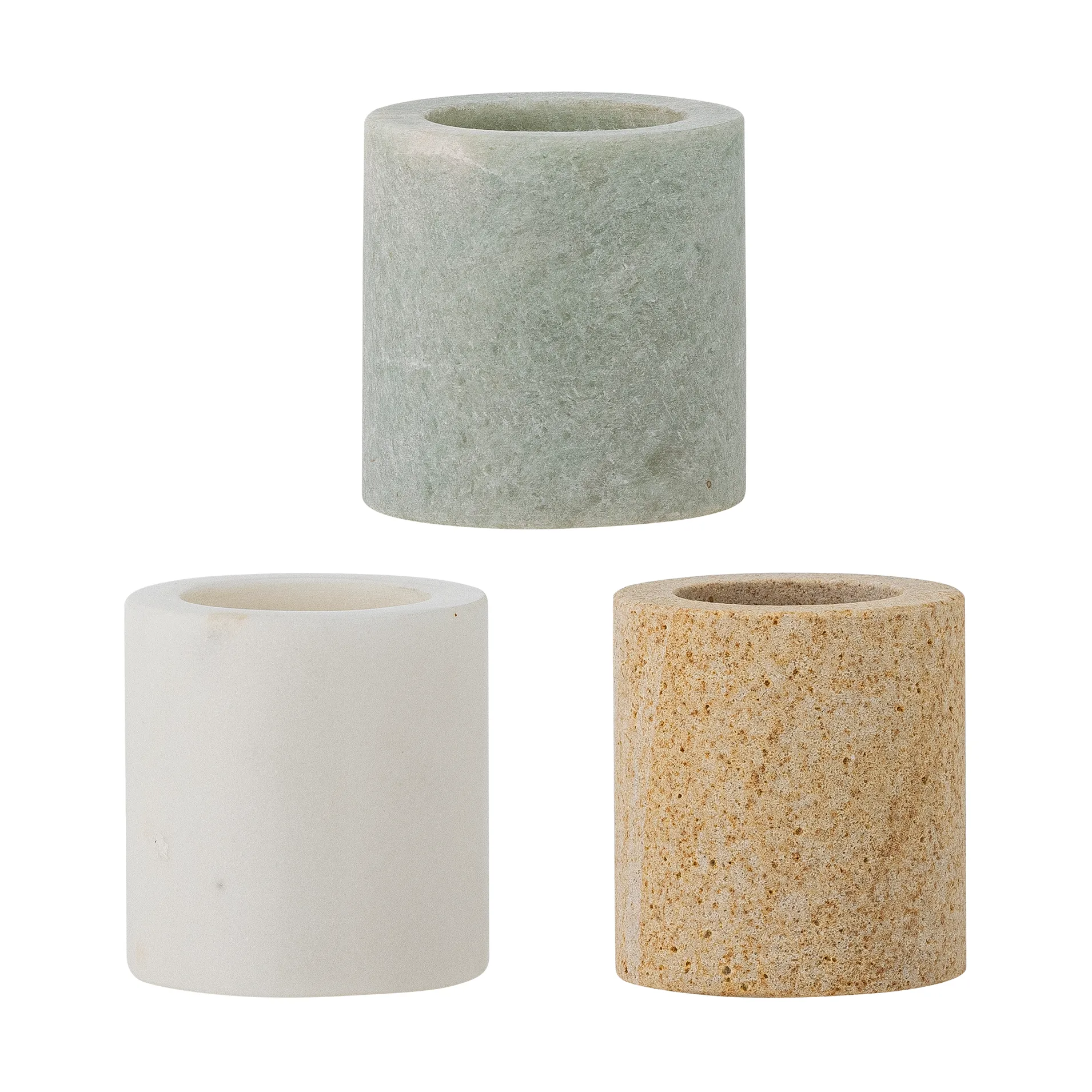 Tarro Kokui 3 piezas, Mármol Bloomingville