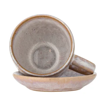 Taza Brenta con platillo, pack de 4 - Rosa - Bloomingville