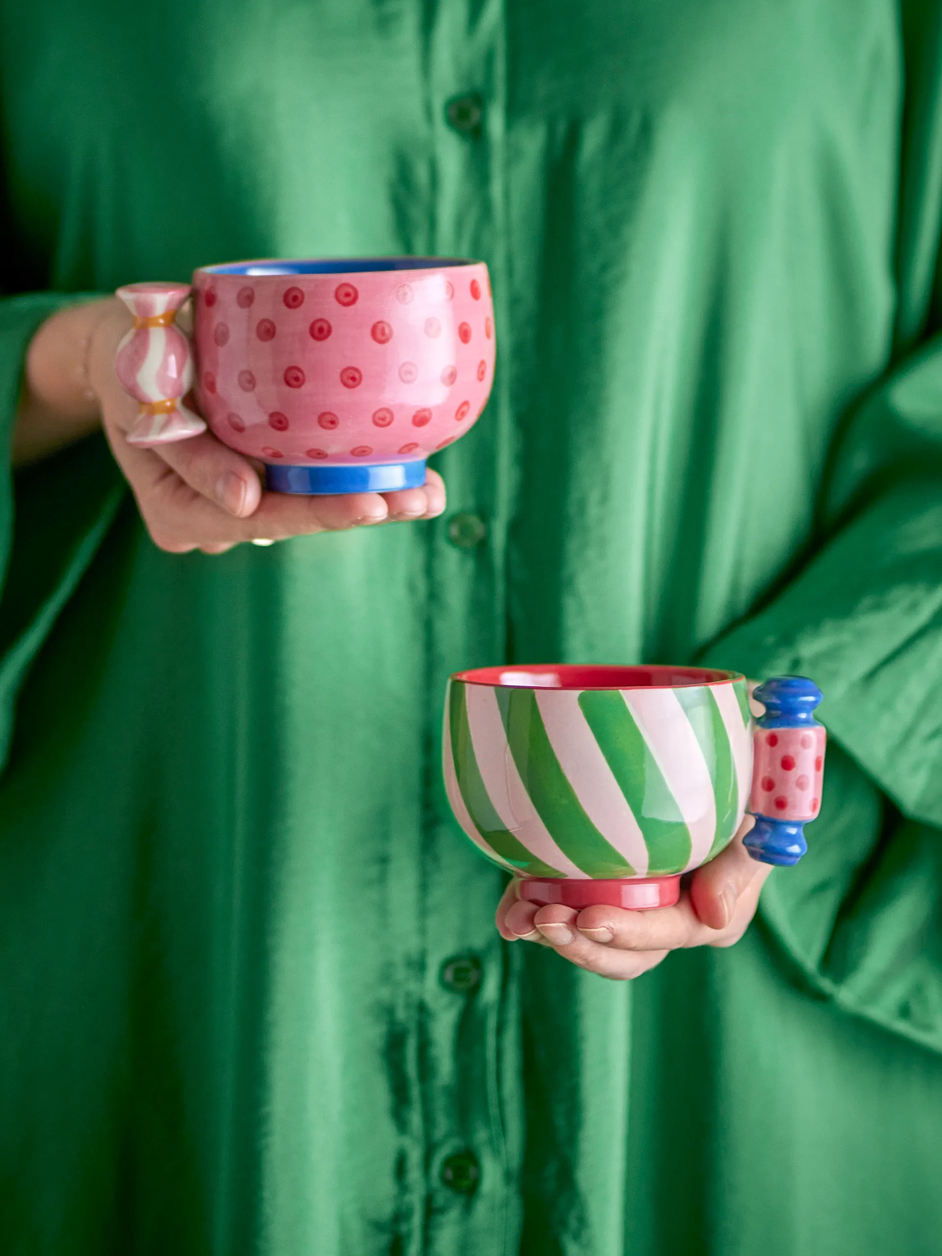 Taza Caramella 25 cl, 2 piezas, Rosa Bloomingville