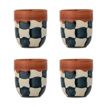 Taza Check, pack de 4 - Azul - Bloomingville