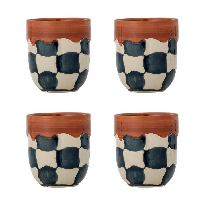 Taza Check, pack de 4 - Azul - Bloomingville