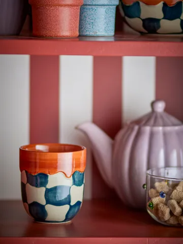 Taza Check, pack de 4 - Azul - Bloomingville