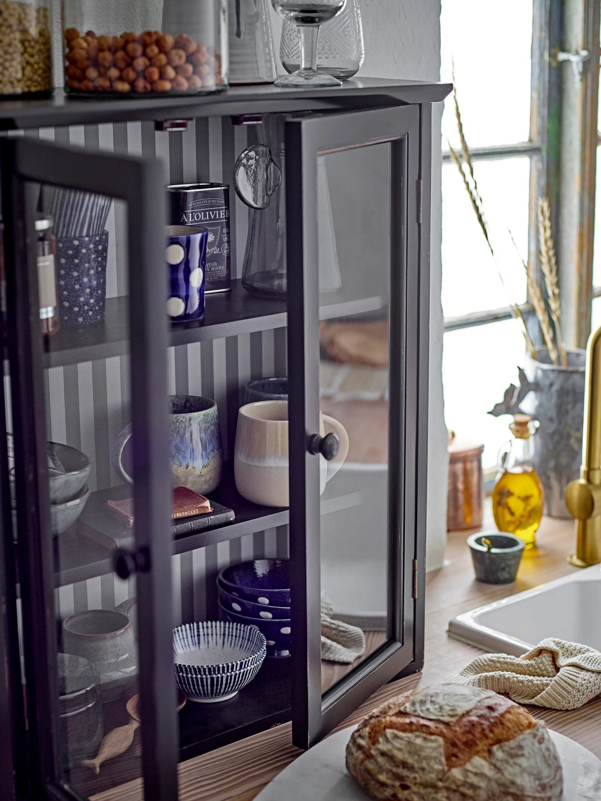 Taza Cloe 46 cl, pack de 3, Azul Bloomingville