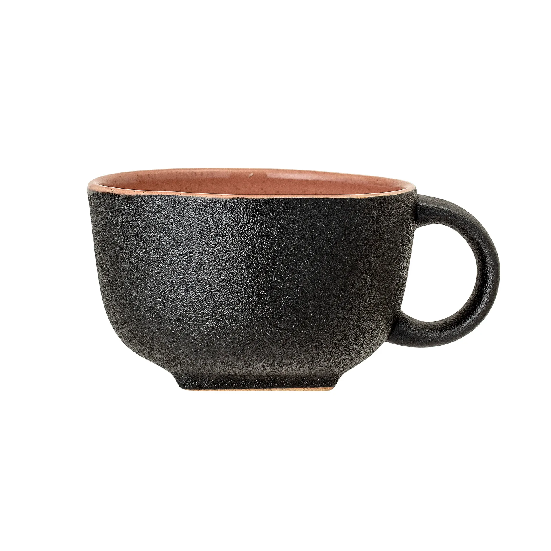Taza con asa Sienna, naranja-negro Bloomingville