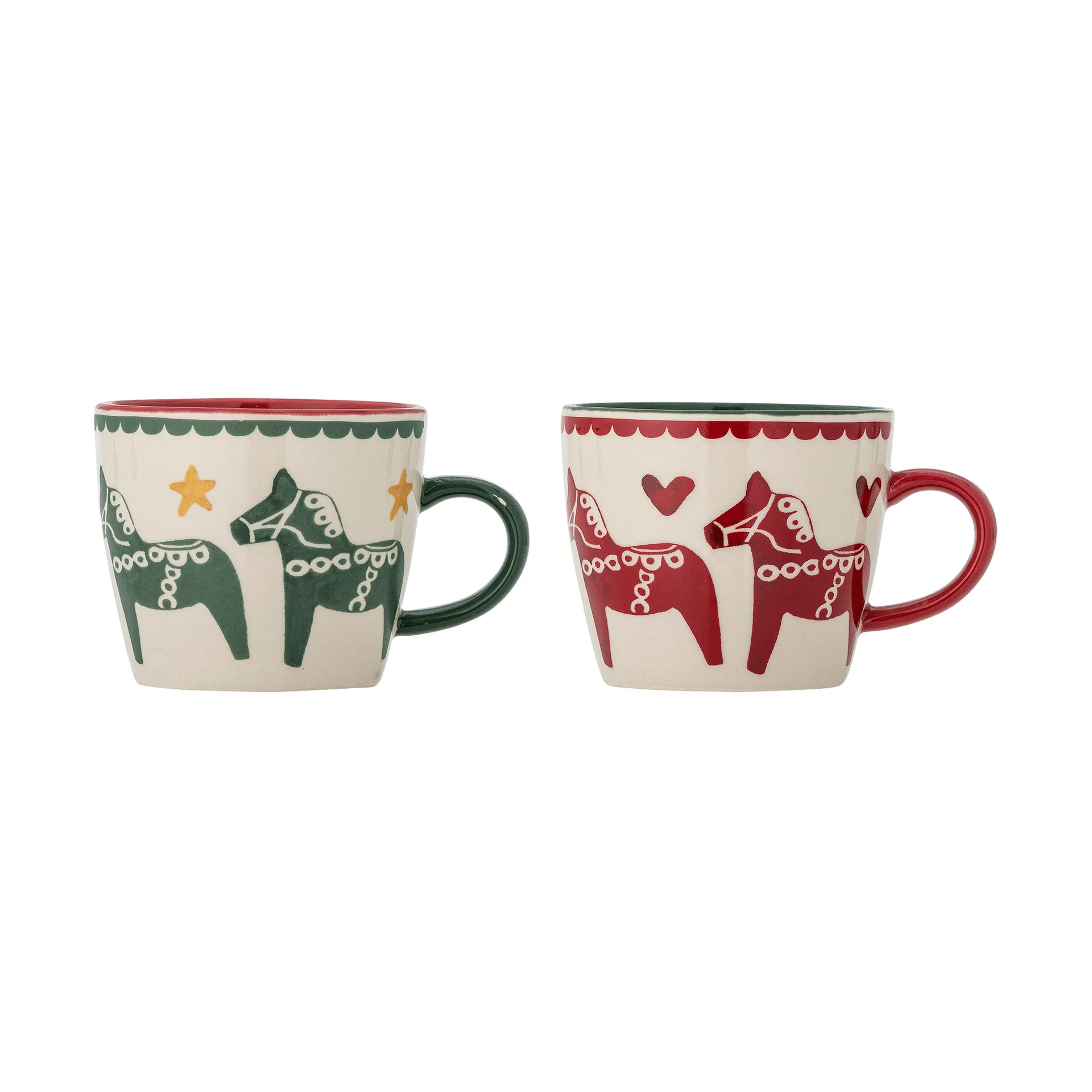 Taza con números, Multicolor, 2 piezas, 30 cl Bloomingville
