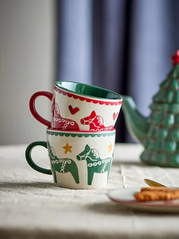 Taza con números - Multicolor, 2 piezas, 30 cl - Bloomingville
