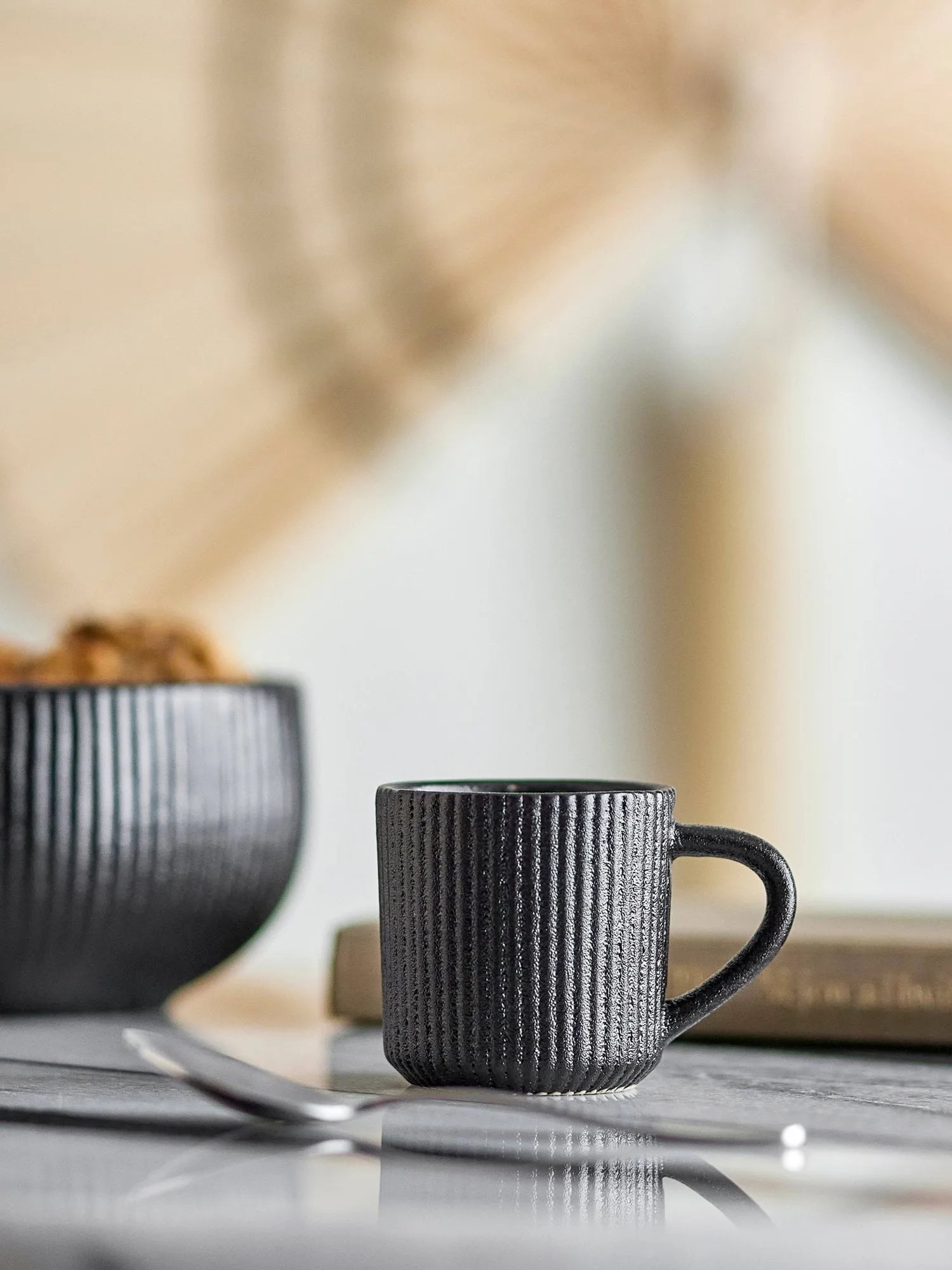 Taza de café expreso Neri, Black, 7,5 cl Bloomingville