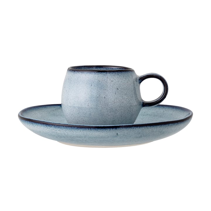 Taza espresso y platillo Sandrine - azul - Bloomingville