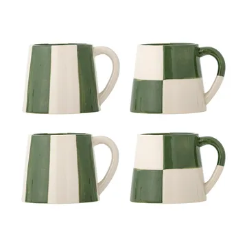 Taza Floki - Green, 4 piezas - Bloomingville