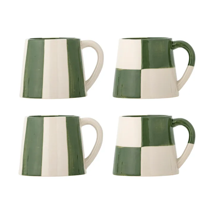 Taza Floki - Green, 4 piezas - Bloomingville