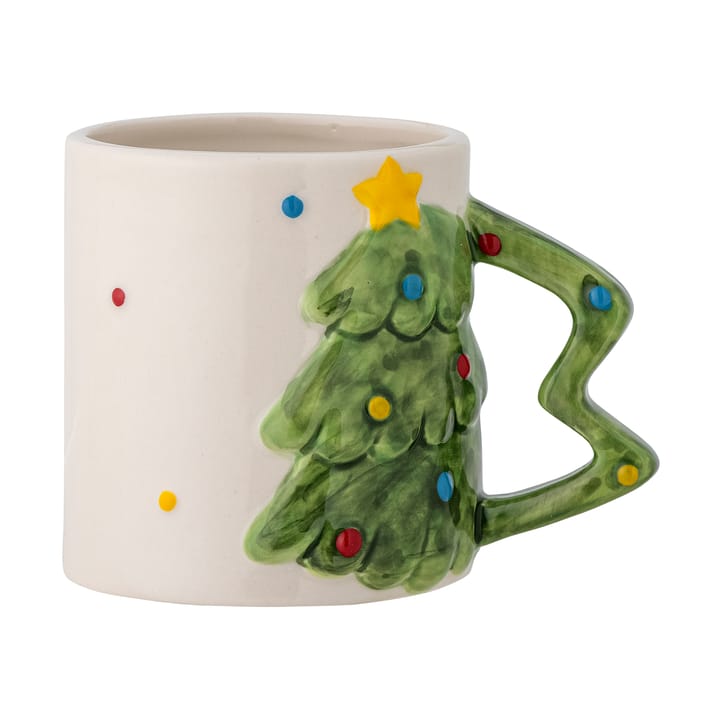 Taza Ginnie 29 cl, Blanco-verde Bloomingville