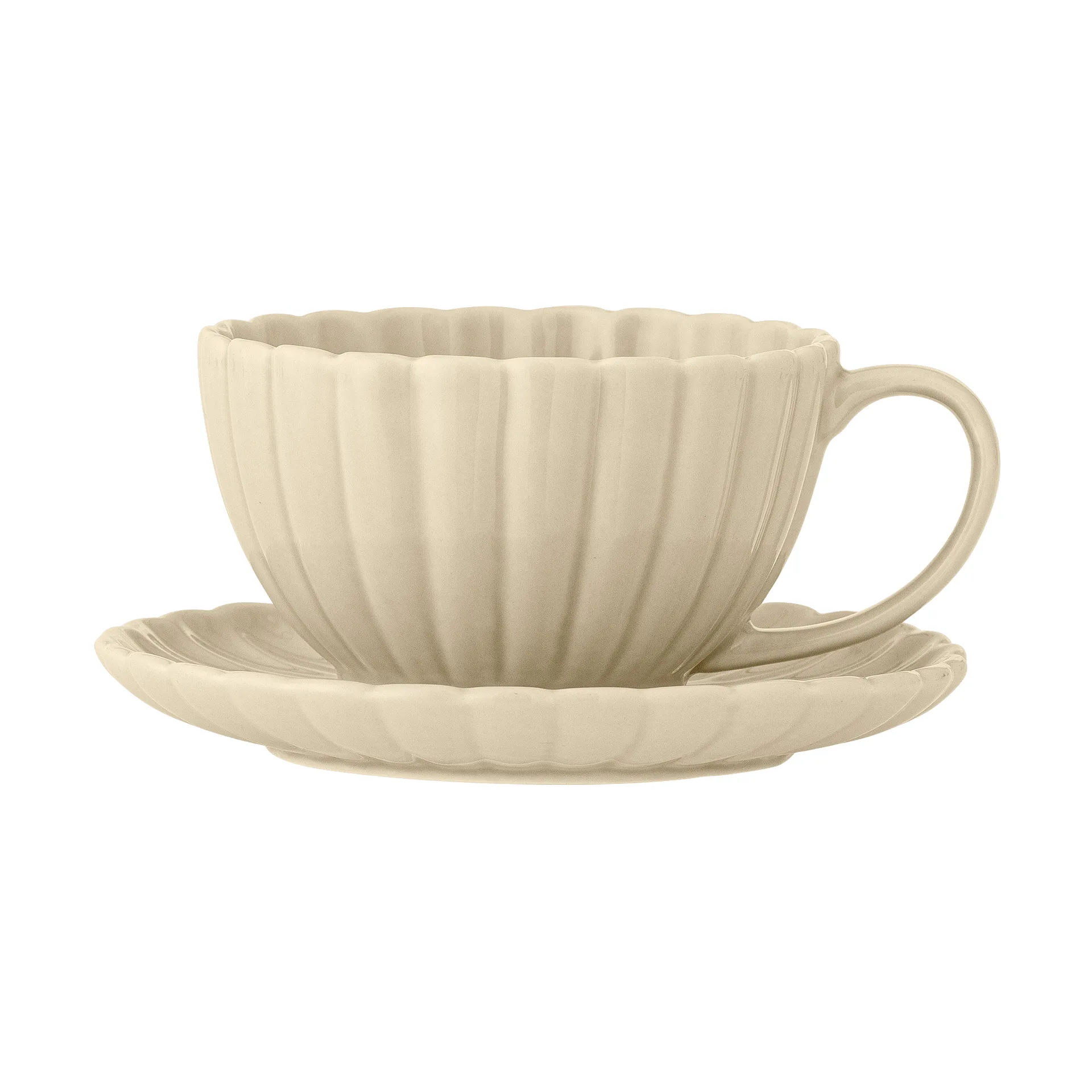 Taza Latina 22 cl con plato, Nature Bloomingville
