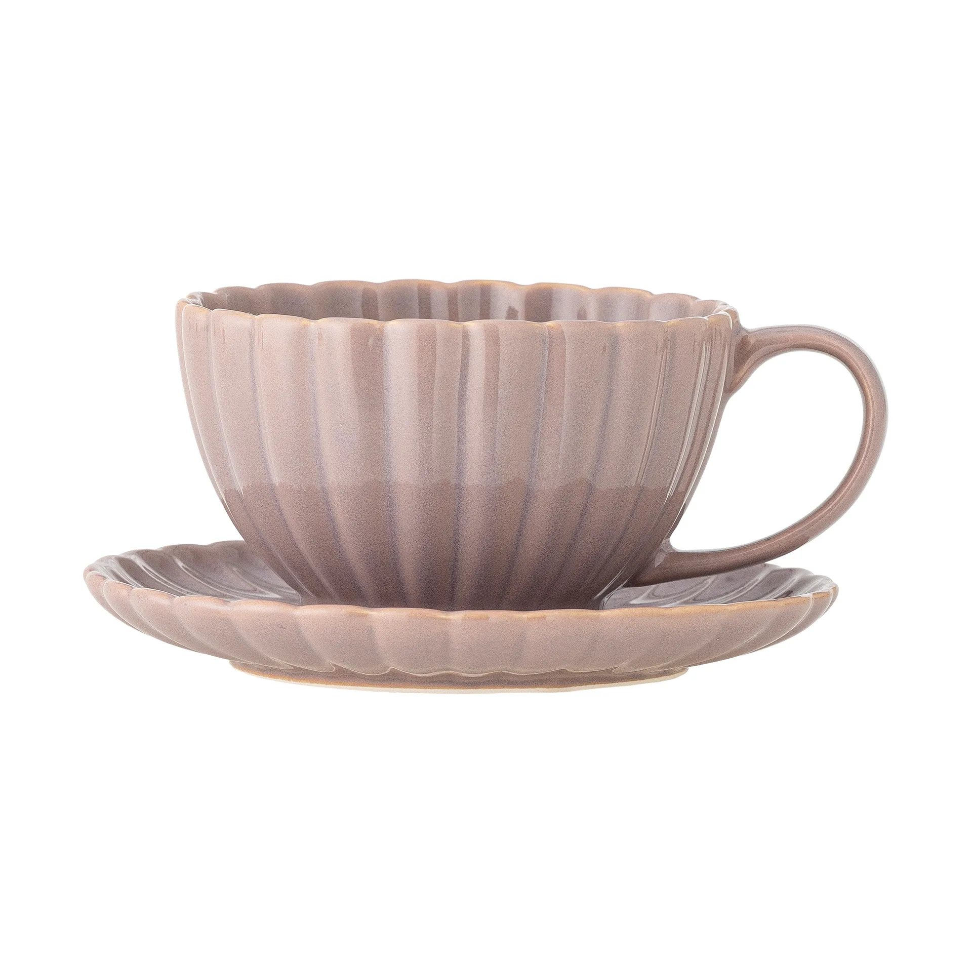 Taza Latina 22 cl con plato, Rose Bloomingville