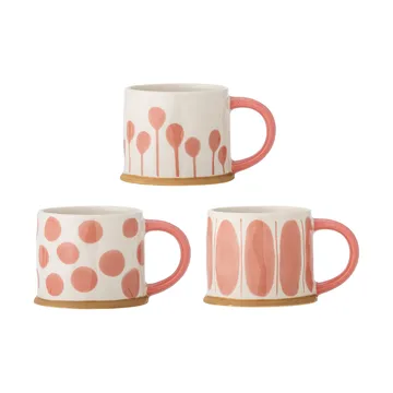Taza Linora 45 cl, pack de 3 - Rosa - Bloomingville