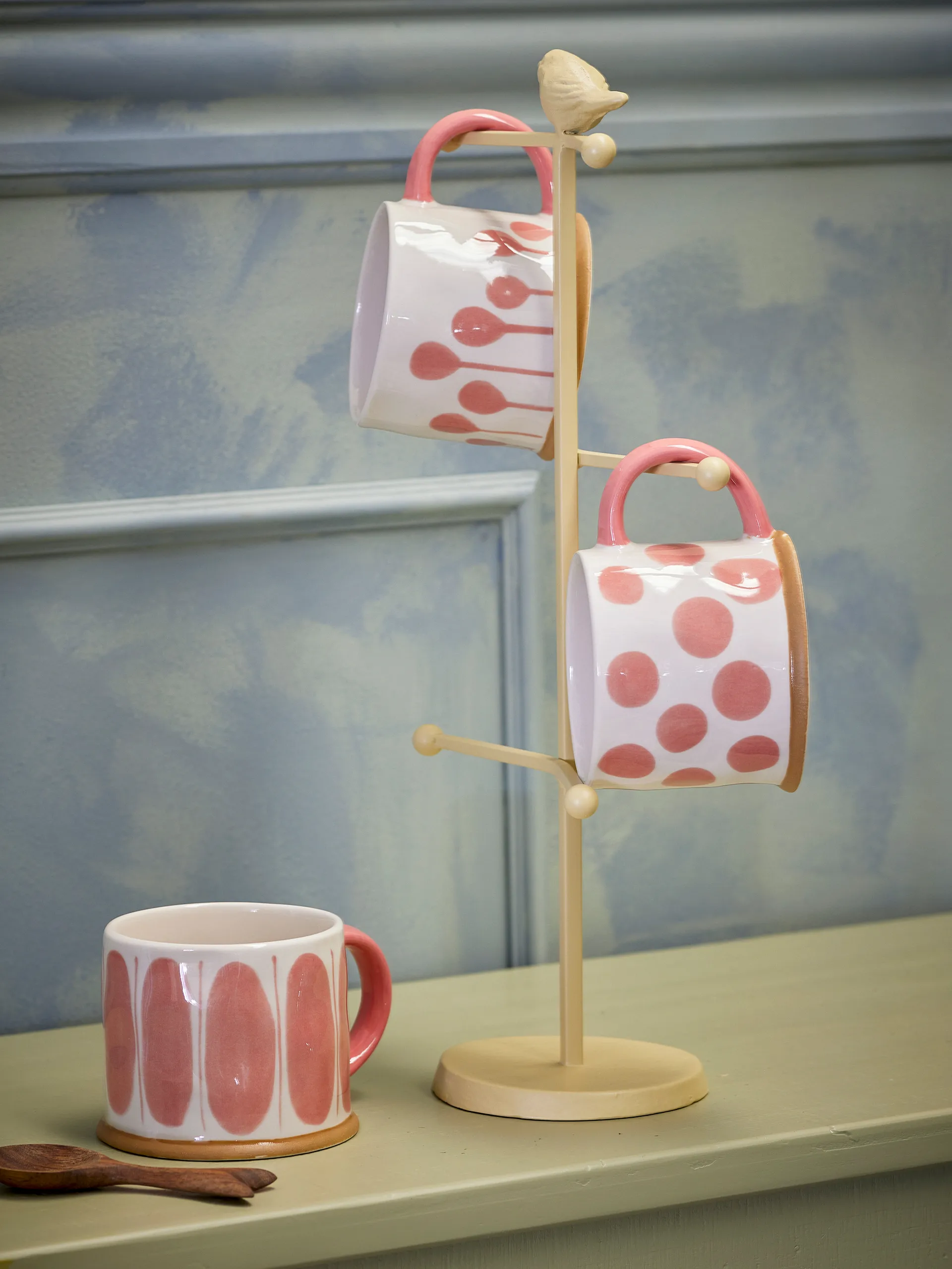 Taza Linora 45 cl, pack de 3, Rosa Bloomingville