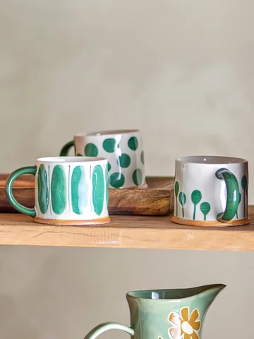 Taza Linora 45 cl, pack de 3 - Verde - Bloomingville