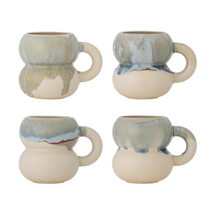 Taza Luna, pack de 4 - Azul - Bloomingville