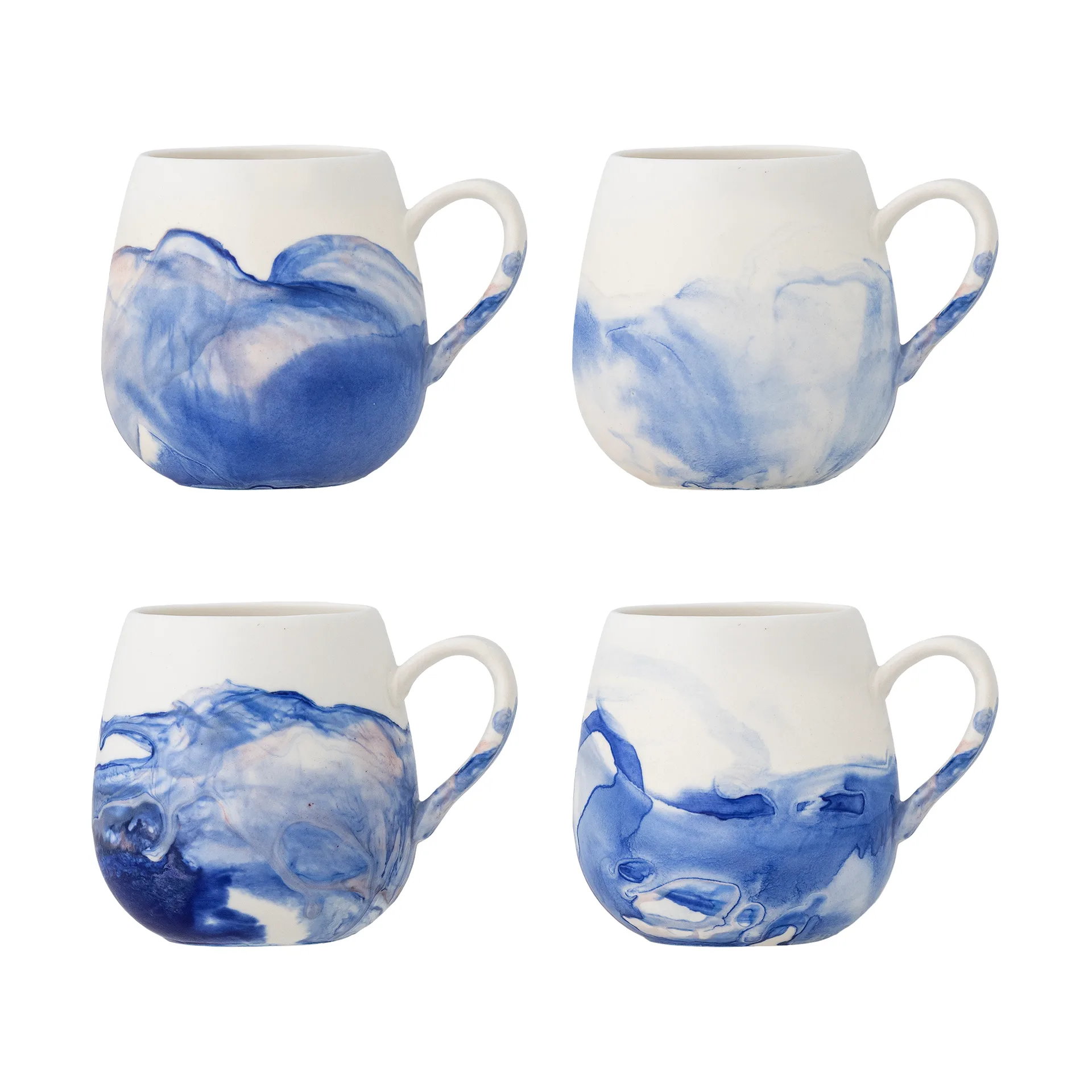 Taza Lyre, pack de 4, Azul Bloomingville