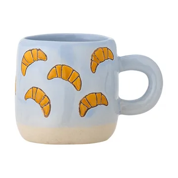 Taza Millie 11 cl - Azul, croissants - Bloomingville
