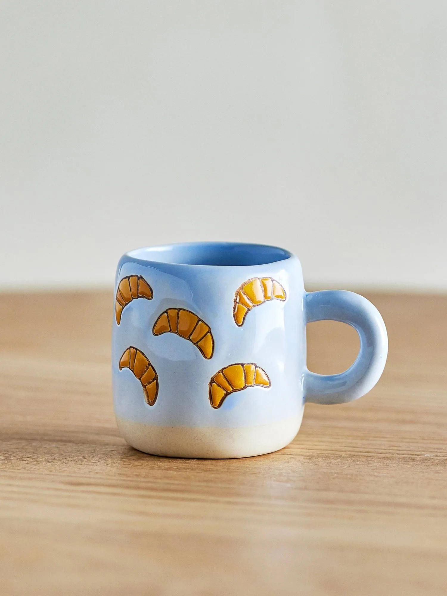 Taza Millie 11 cl, Azul, croissants Bloomingville