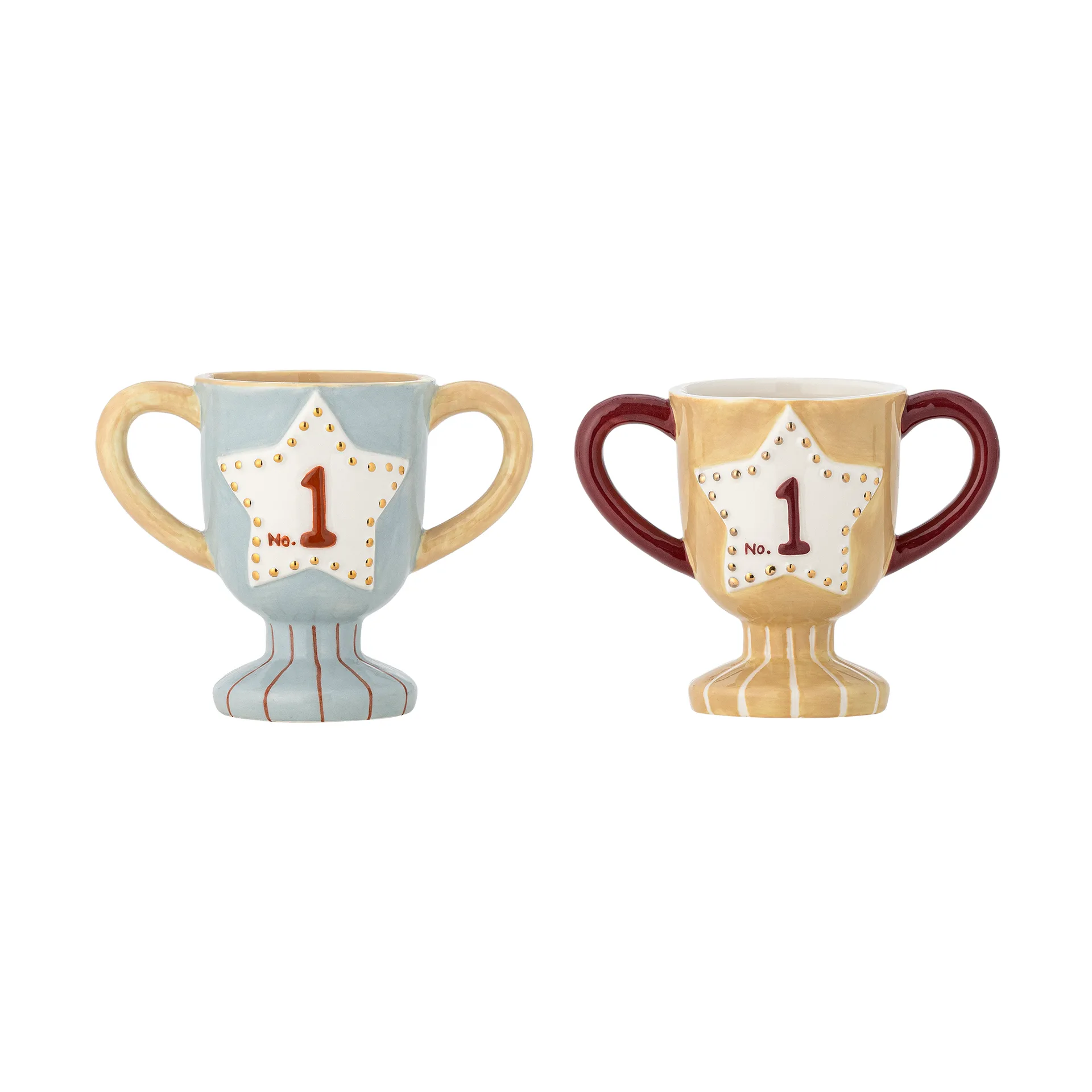 Taza Trophy, 2 piezas, Azul Bloomingville