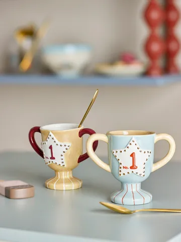 Taza Trophy, 2 piezas - Azul - Bloomingville