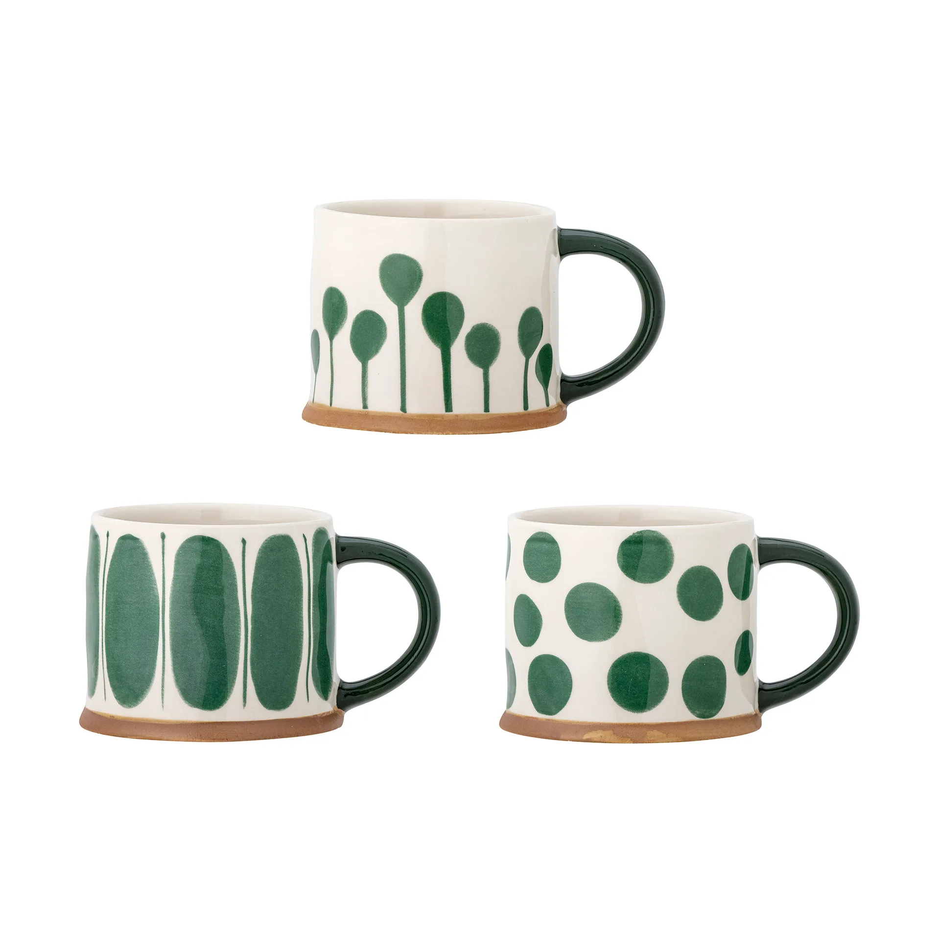 Tazas Linora 45 cl, 3-pack, Verde Bloomingville