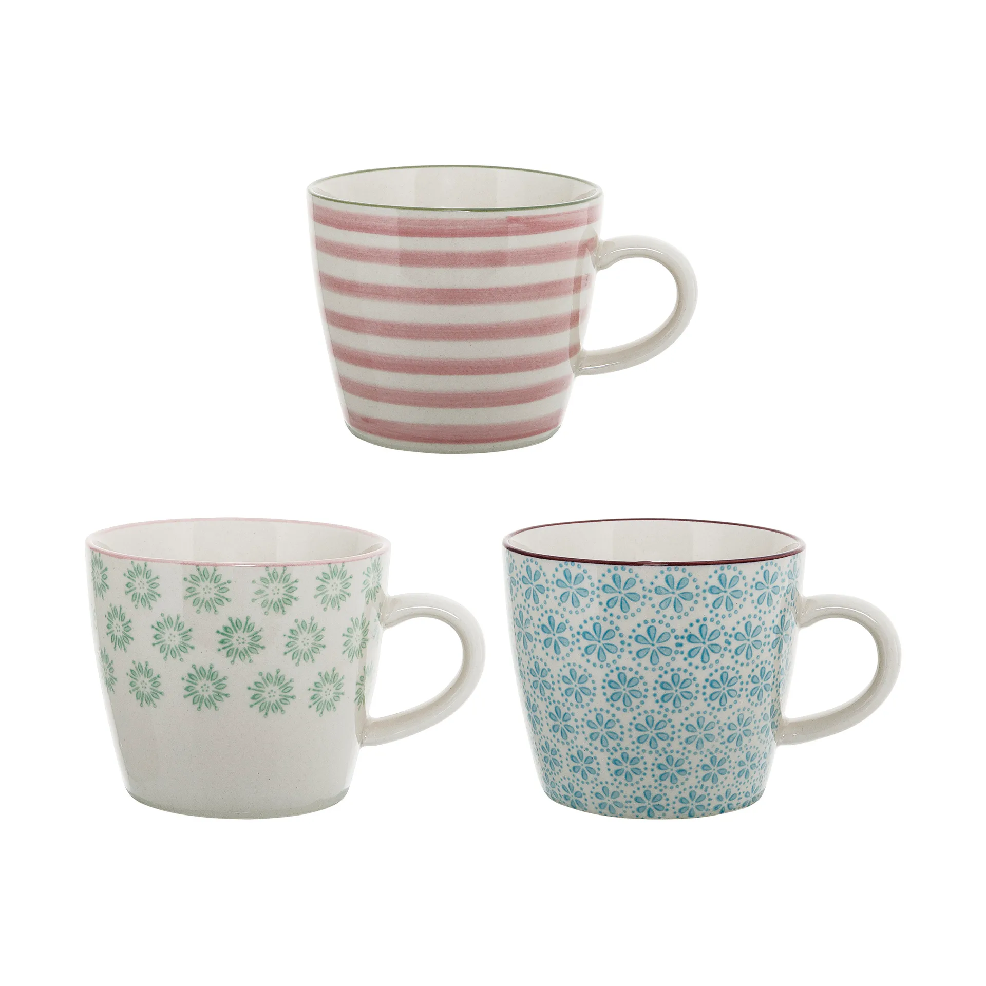 Tazas Patricia 30 cl 3 piezas Azul Bloomingville