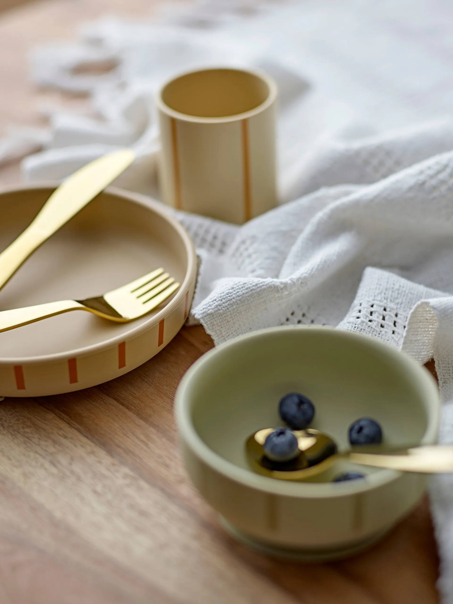 Vajilla infantil Levi barnservis 3 piezas, Green Bloomingville