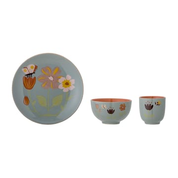 Vajilla infantil Meadow gres 3 piezas - flores - Bloomingville