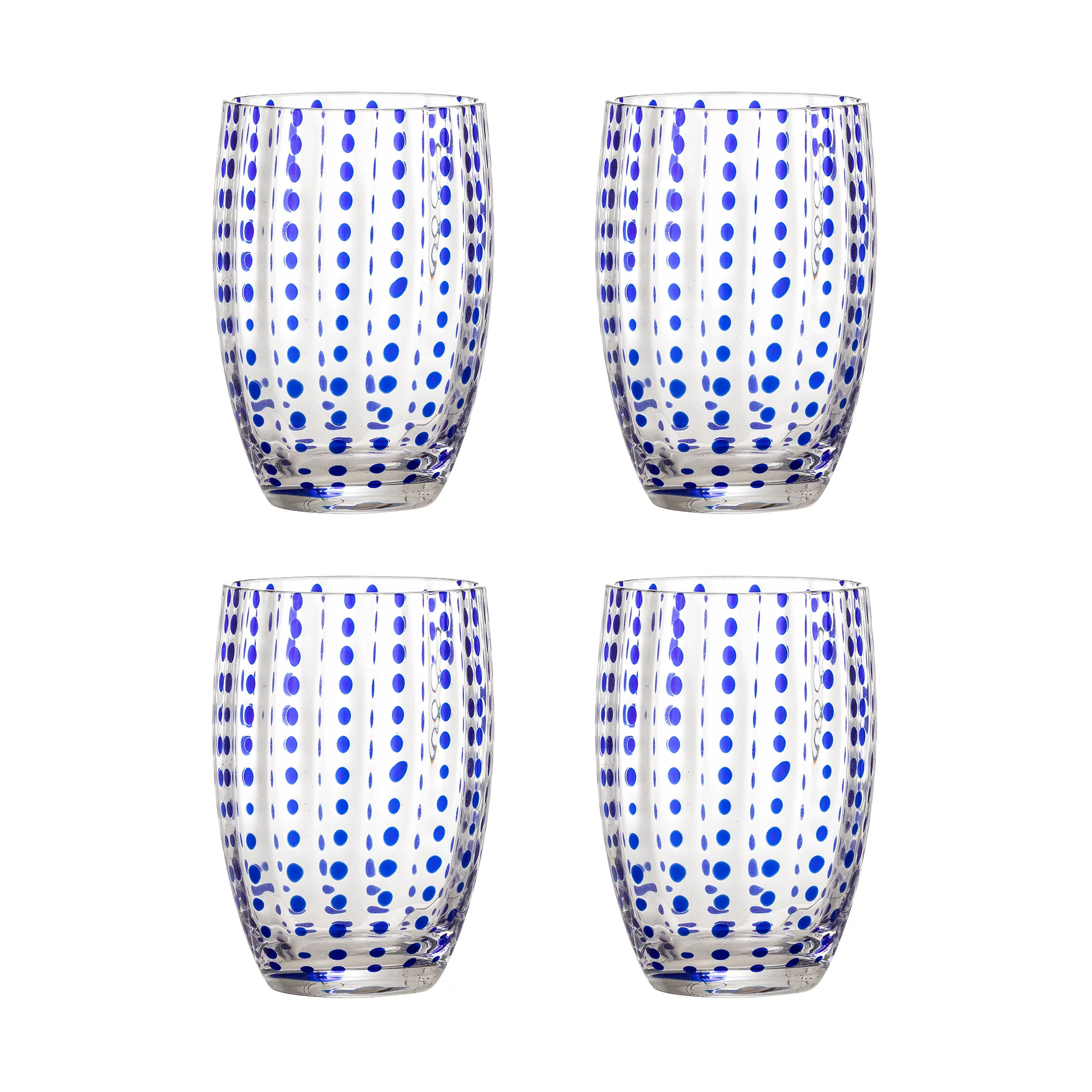 Vaso Brinley, pack de 4, Azul Bloomingville