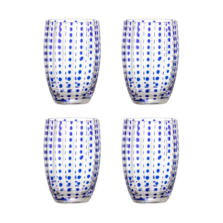 Vaso Brinley, pack de 4 - Azul - Bloomingville