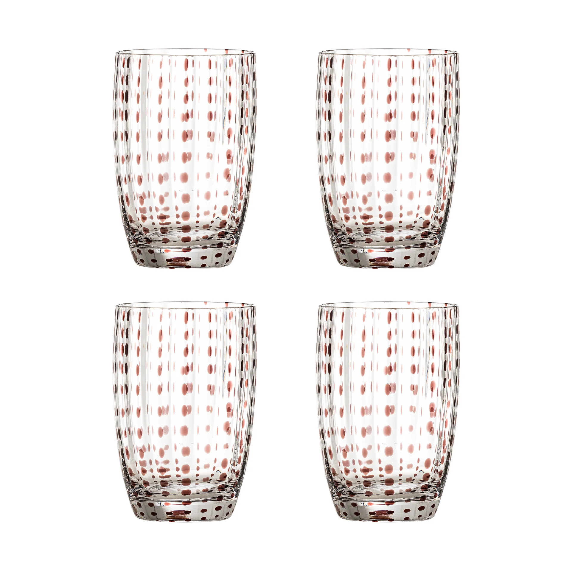 Vaso Brinley, pack de 4, Marrón Bloomingville