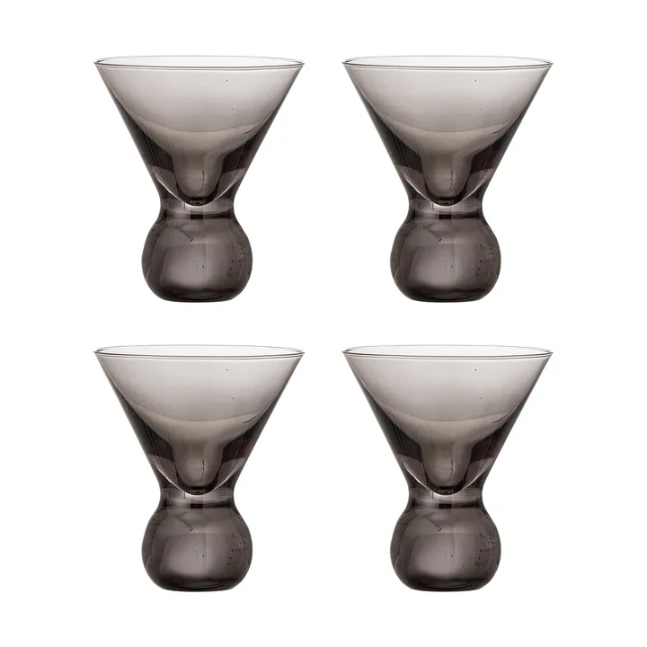 Vaso de cóctel Corliss, pack de 4 - Gris - Bloomingville