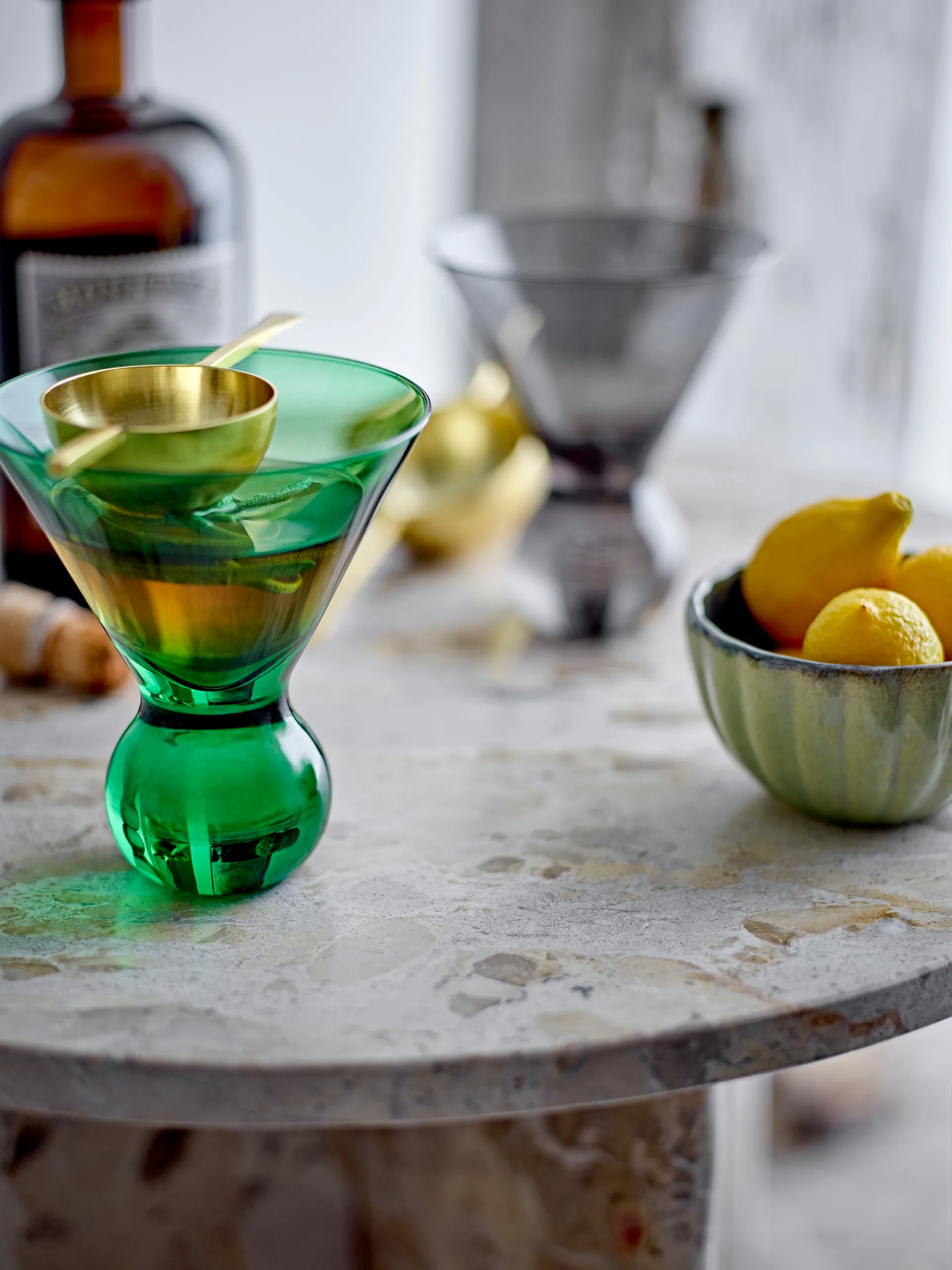 Vaso de cóctel Corliss, pack de 4, Verde Bloomingville