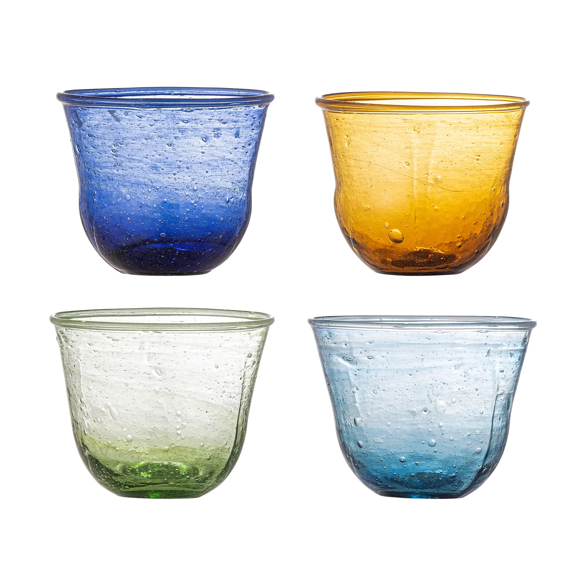 Vaso Karu 28 cl 4 piezas, Azul-amarillo-verde-azul claro Bloomingville