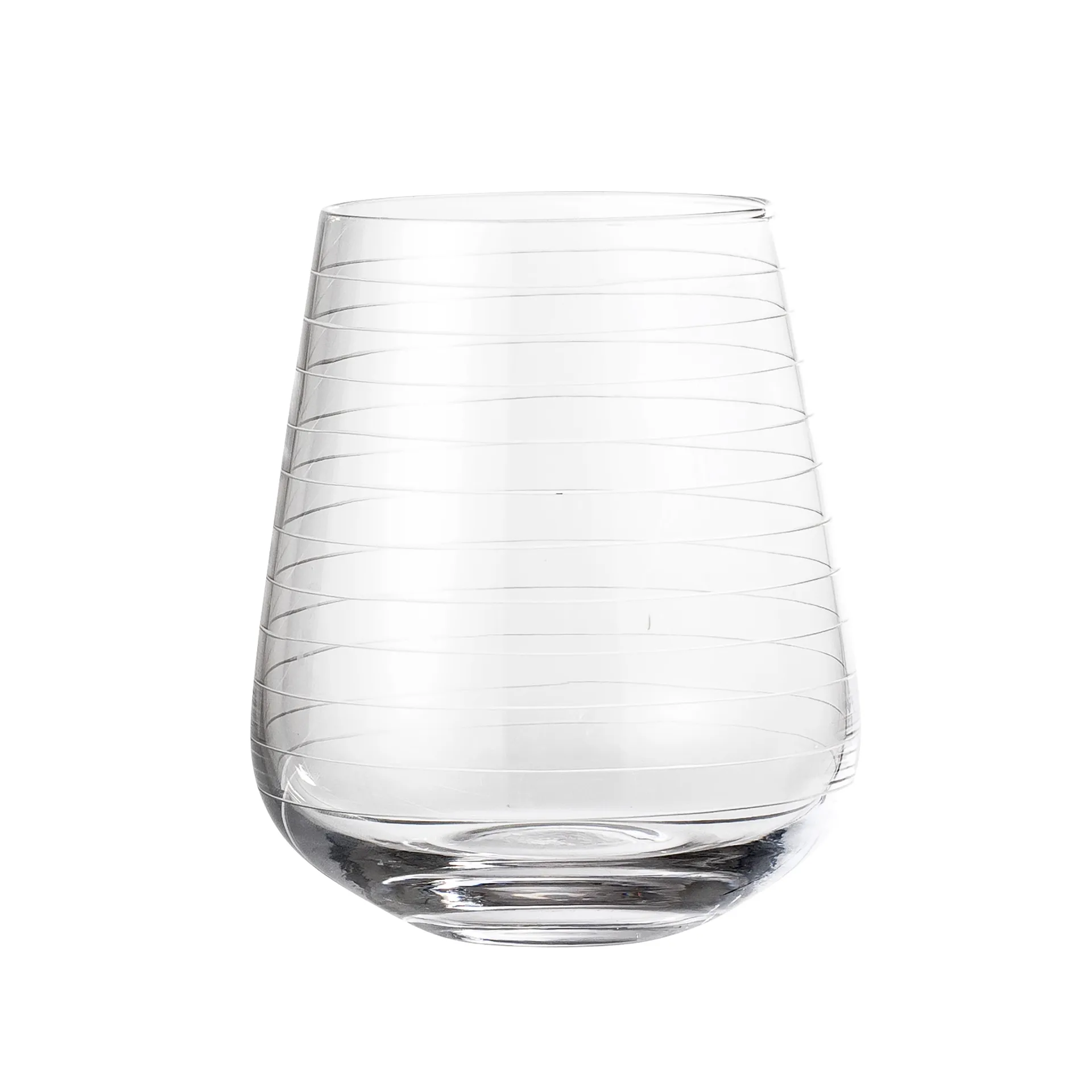 Vaso para beber Bloomingville en cono, vidrio transparente Bloomingville